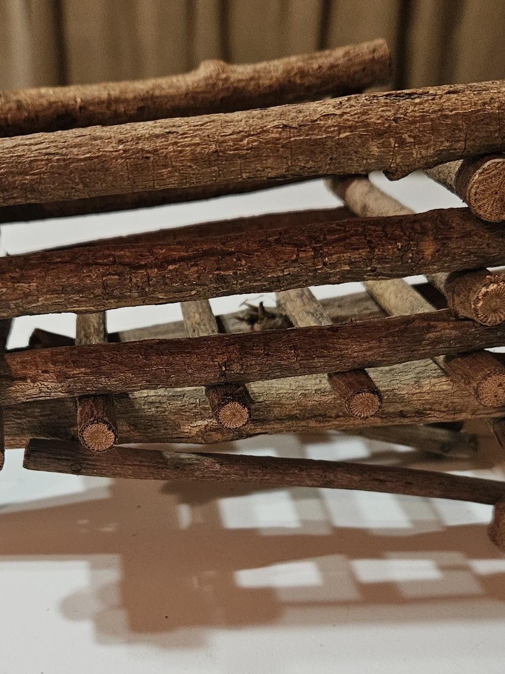 Rustic Handmade Rustic Twig Wheelbarrow Cart